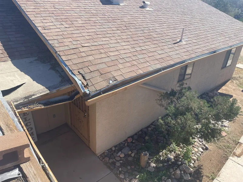 Storm damage roof inspection by Blueprint Home Services in Tucson